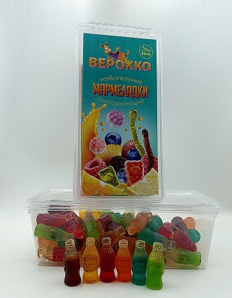 №2 Жевательный мармелад Бутылочки МИКС, 250г      в Тобольске