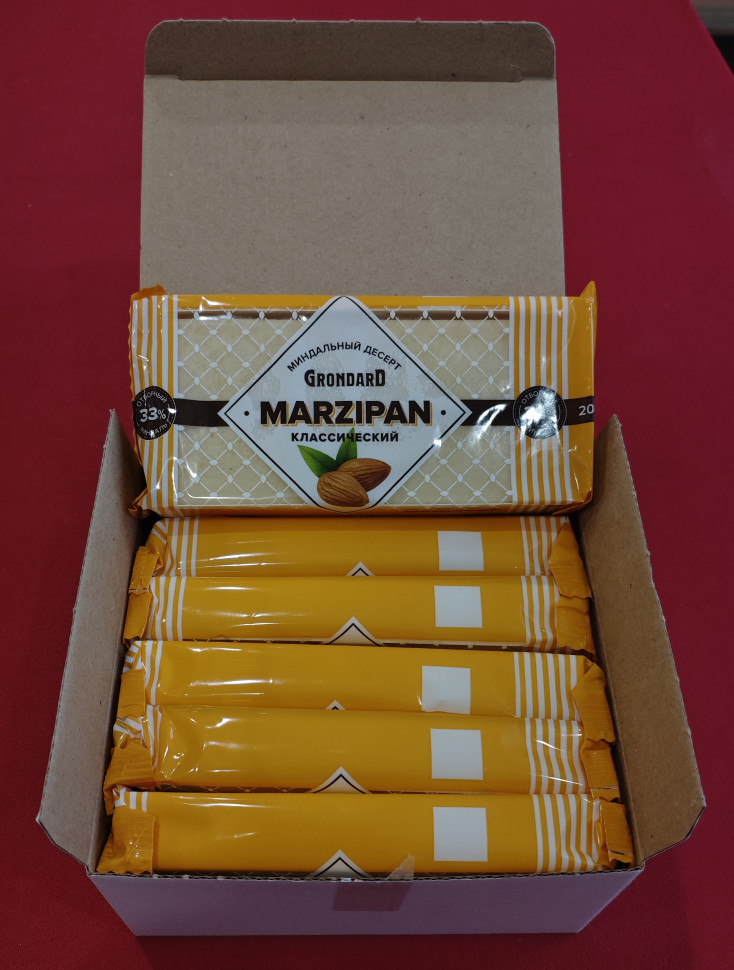  TM Grondard      (11133) Марципан 33%, (блок 6 шт по 200г)             в Тобольске