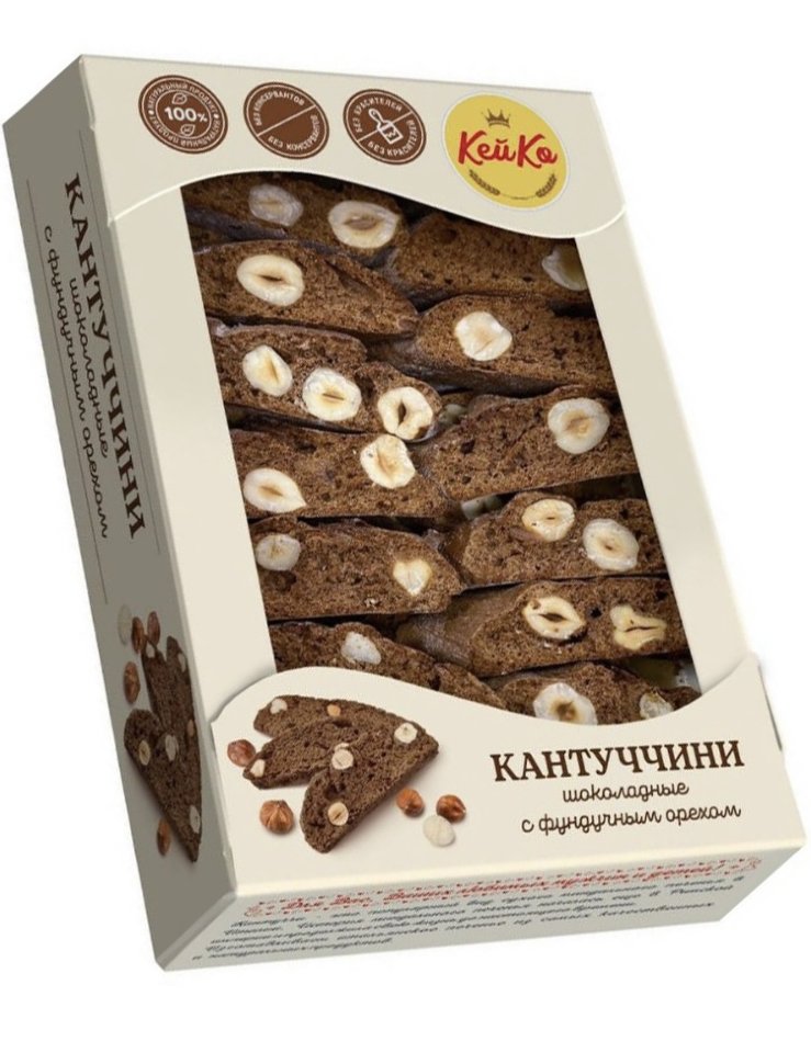  Кей Ко Кантуччини шоколадные с фундучным орехом, 200г  в Тобольске