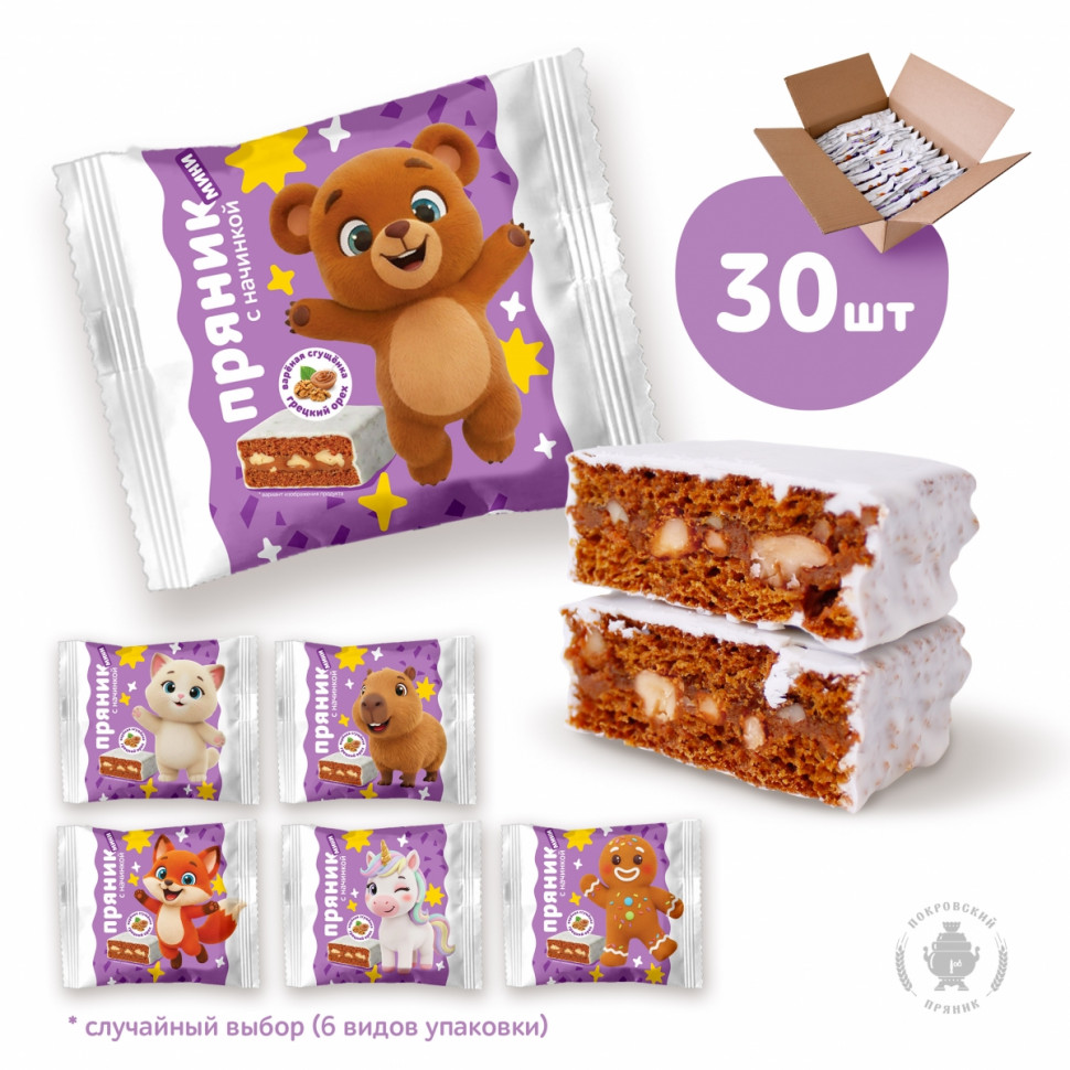  Пряник МИНИ  коробка (30шт по 60г) в Тобольске
