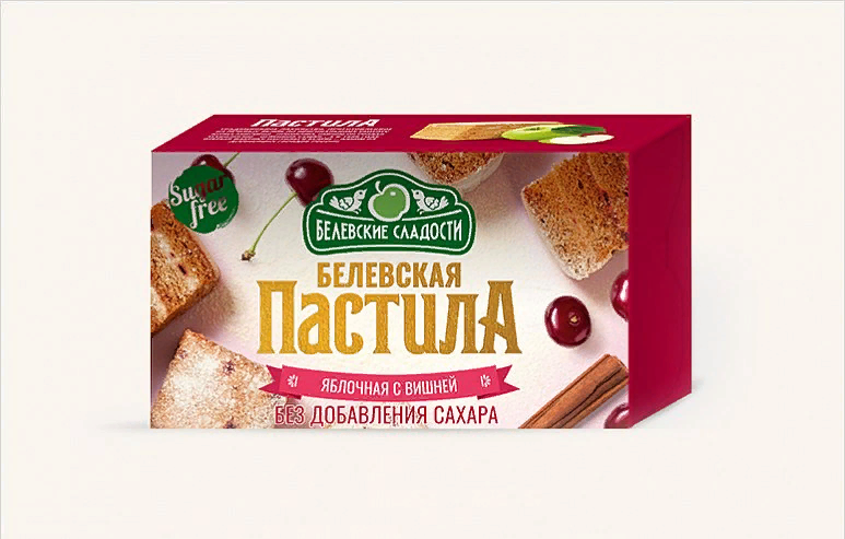  Пастила  200г диетическая С ВИШНЕЙ, НОВЫЙ ФОРМАТ (4 шт по 50гр)    в Тобольске