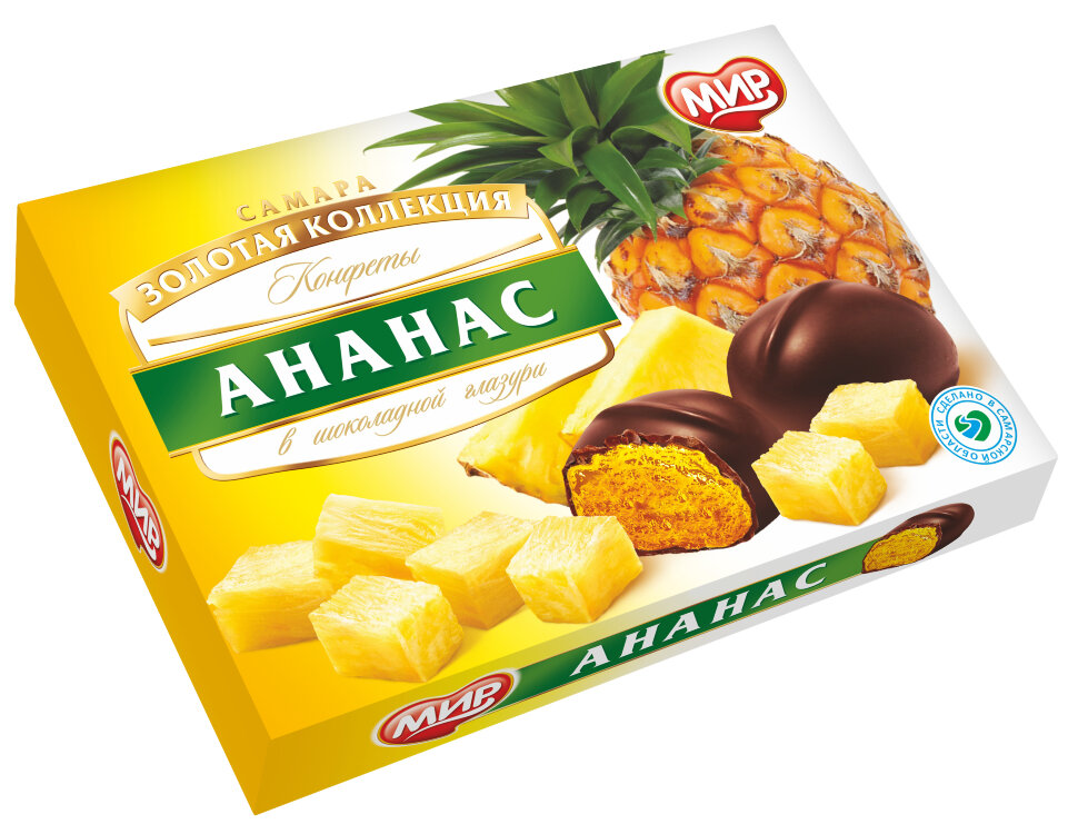  КФ МИР Ананас в шоколадной глазури 160г в Тобольске