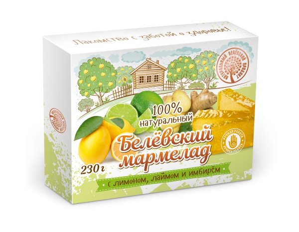 №2 Мармелад белевский "Лимон-лайм-имбирь" 230г  в Тобольске