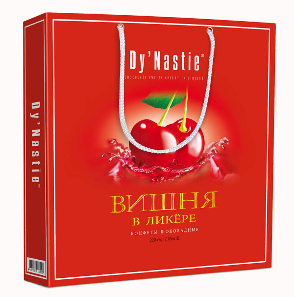 №3 Династия Сумка Конфеты "Вишня в ликере", 220г  в Тобольске